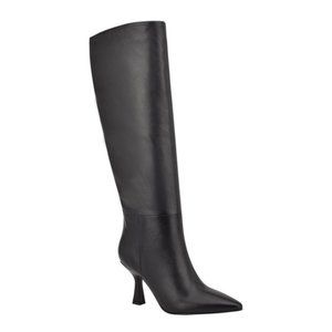 Marc Fisher Hallie 2 Black Leather Heeled Boot